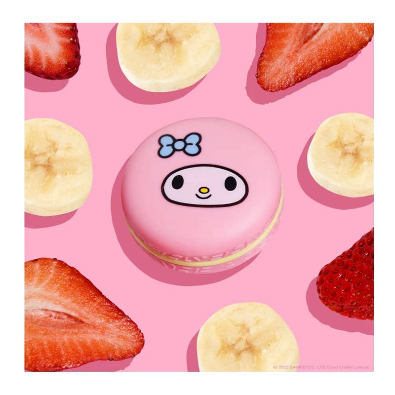 Hello Kitty Macaron Lip Balm 🍓🍌