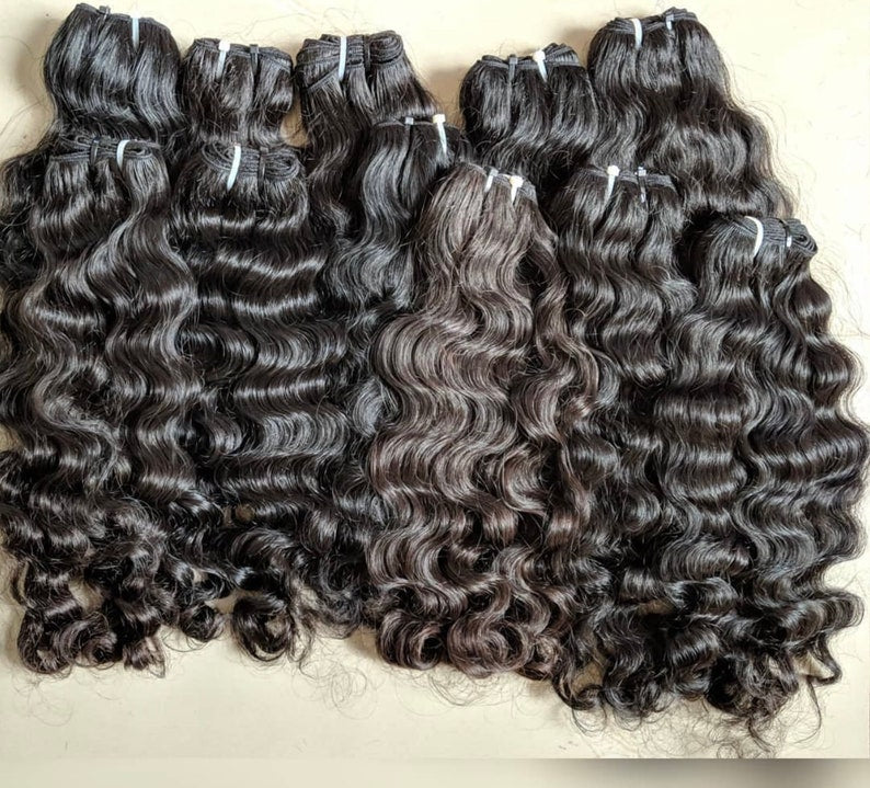 Raw Indian Natural Curly Wefts