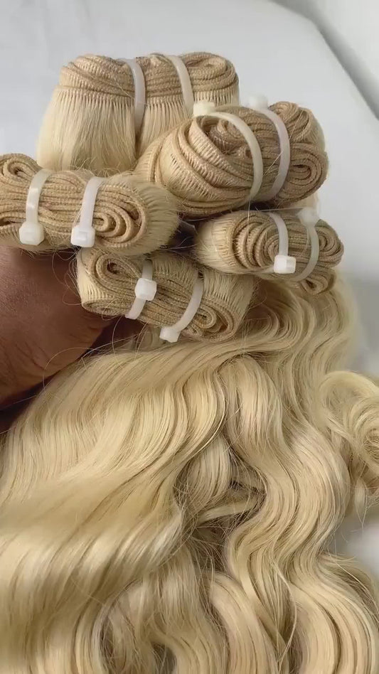 Raw Indian Blonde Natural Wave Wefts