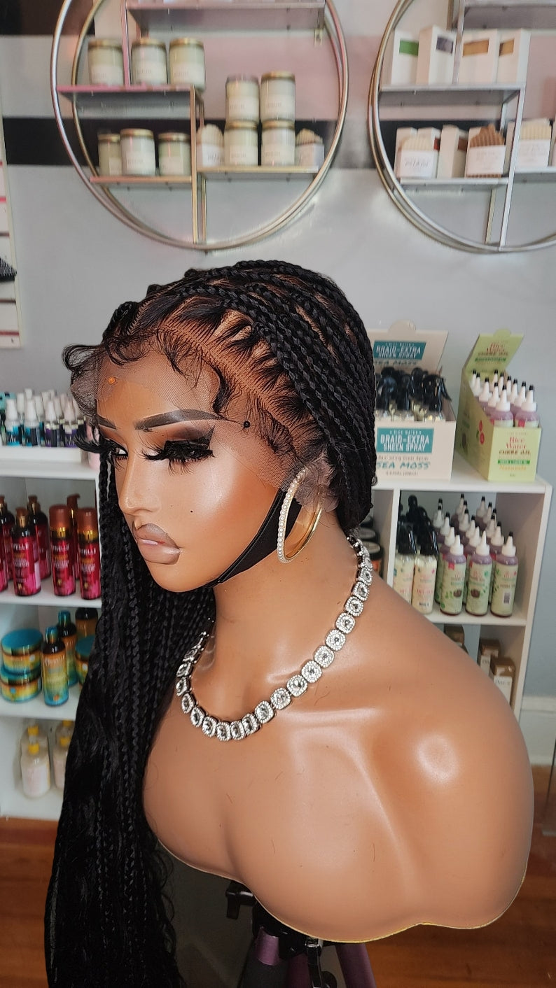 36' Boho Knotless Braids Full Lace Wig