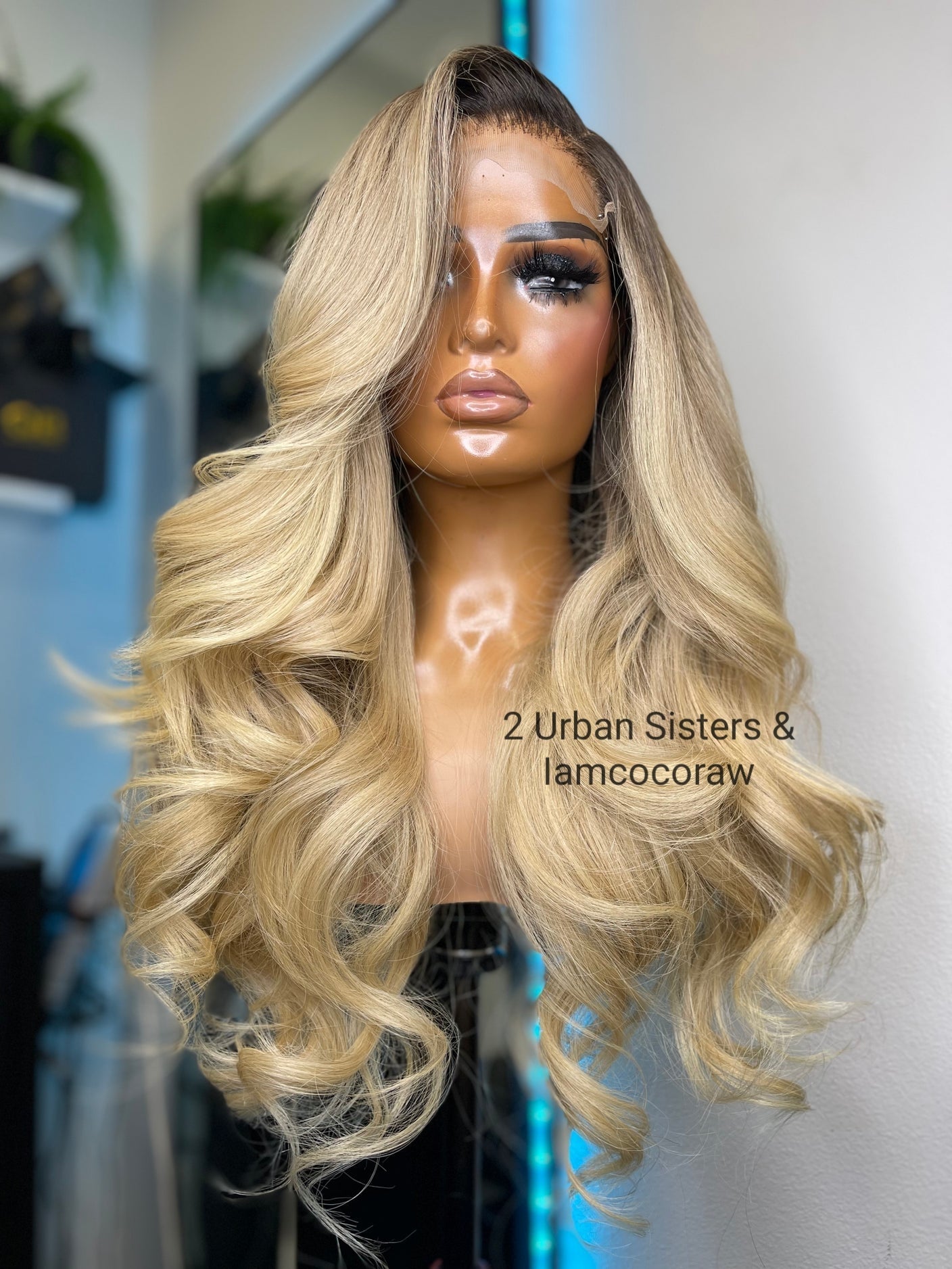 Vietnamese Blonde Ombre Straight & Body Wave 13*4 Lace Wig