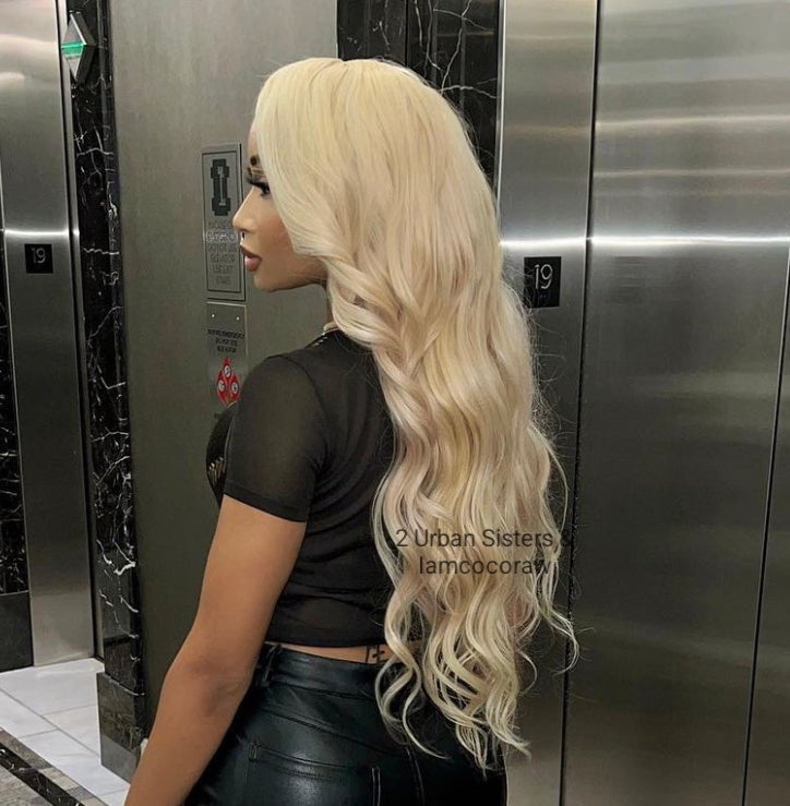 Vietnamese Blonde Ombre Straight & Body Wave 13*4 Lace Wig